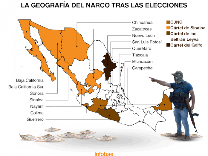 Conoce cómo quedó el mapa del narcotráfico en México tras las