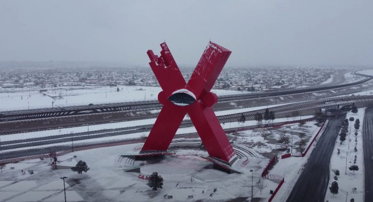 Nieva en Ciudad Juárez