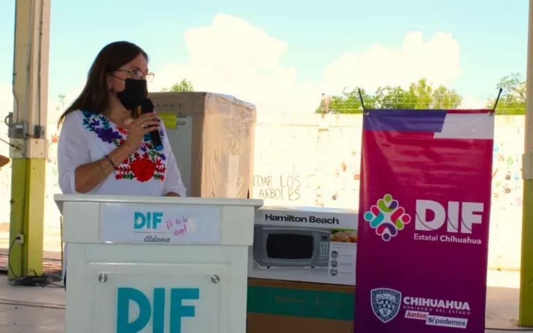 Entrega DIF Estatal equipamiento a comedor escolar y albergue rural en el municipio de Aldama