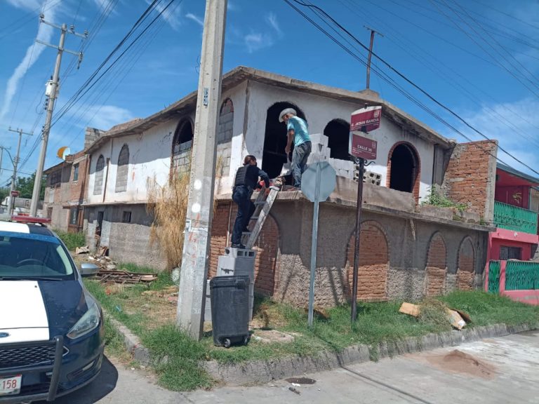 Realiza Justicia Cívica tapiado de edificios para prevenir puntos de delincuencia