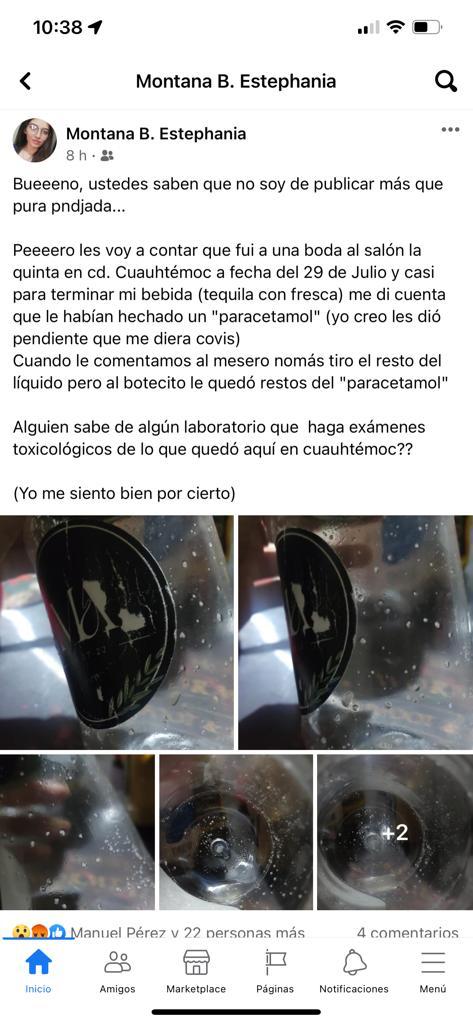 Le pusieron algo raro a mi bebida y no se que es… denuncia mujer en redes
