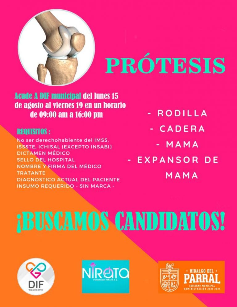 DIF municipal, NIRATA A.C. y Gobierno Municipal lanzan convocatoria para personas que necesiten una prótesis
