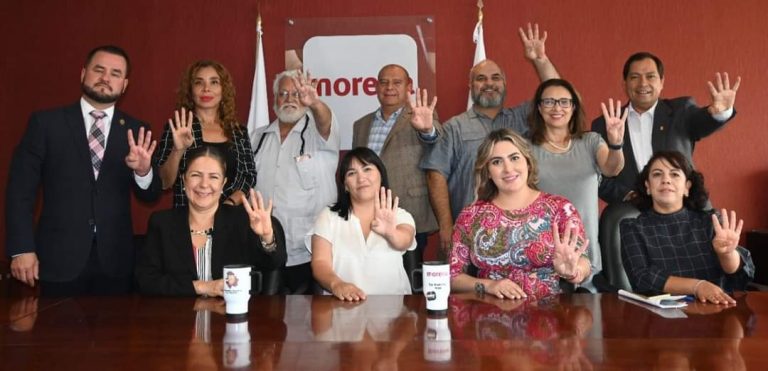 Se reúne presidenta estatal de Morena con fracción parlamentaria en Congreso