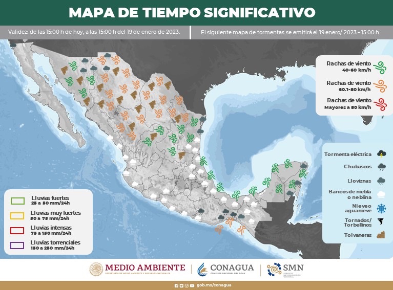 Nuevo frente frío traerá un ambiente gélido y vientos para el estado; se exhorta a a la población tomar medidas preventivas