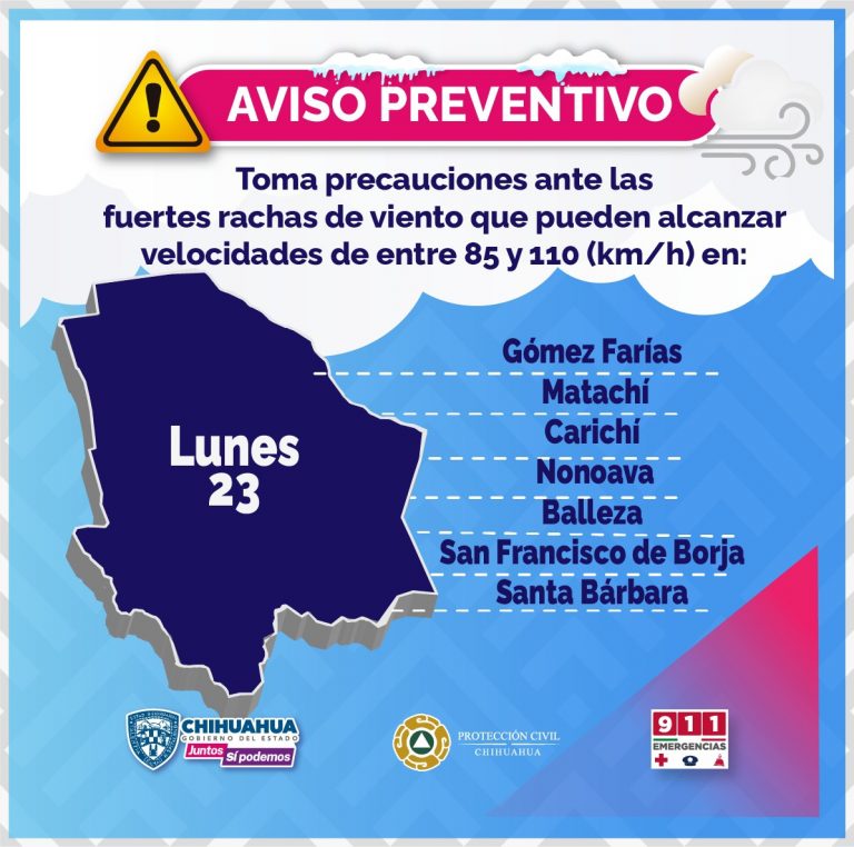 Nieve y mucho aire, tome precauciones