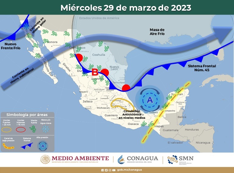 Alerta Protección Civil Estatal por rachas de viento que podrían superar los 95 km/h