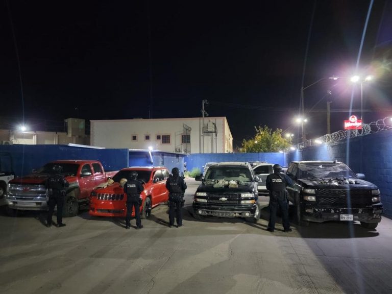 Despliegue Policial en Nuevo Casas Grandes logró recuperar tres vehículos robados y equipo táctico