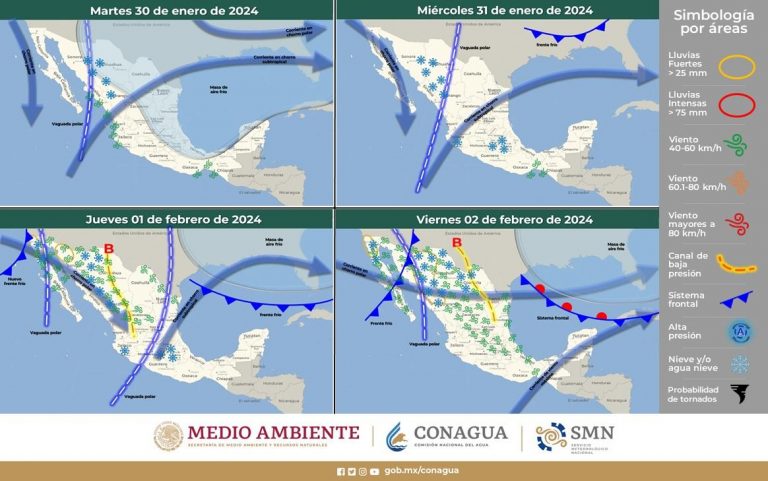 Alerta Protección Civil por ingreso de la Quinta Tormenta Invernal