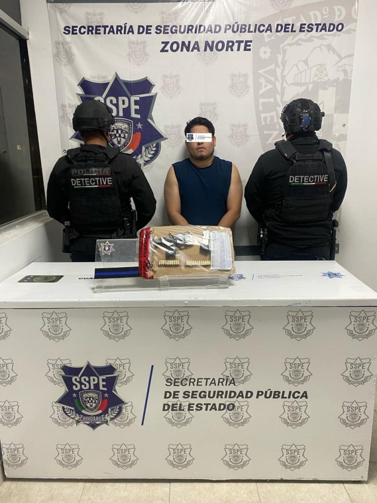 Cae sujeto con arma de fuego en Juárez