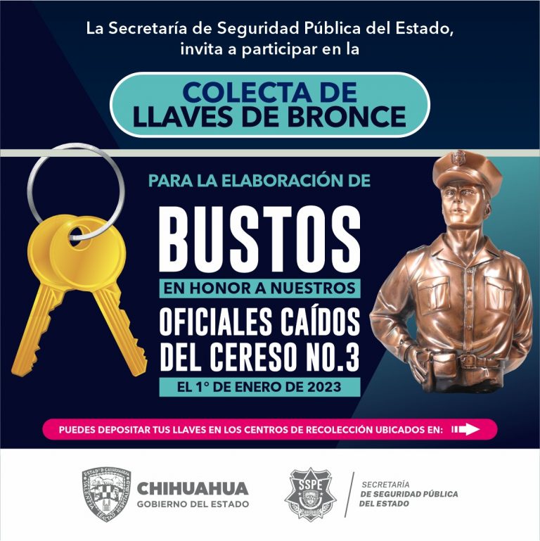 Lleva tu llave para honrar a oficiales caídos del CERESO 3