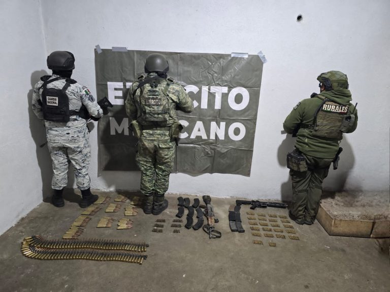 Aseguran armamento de uso exclusivo del ejército en Madera