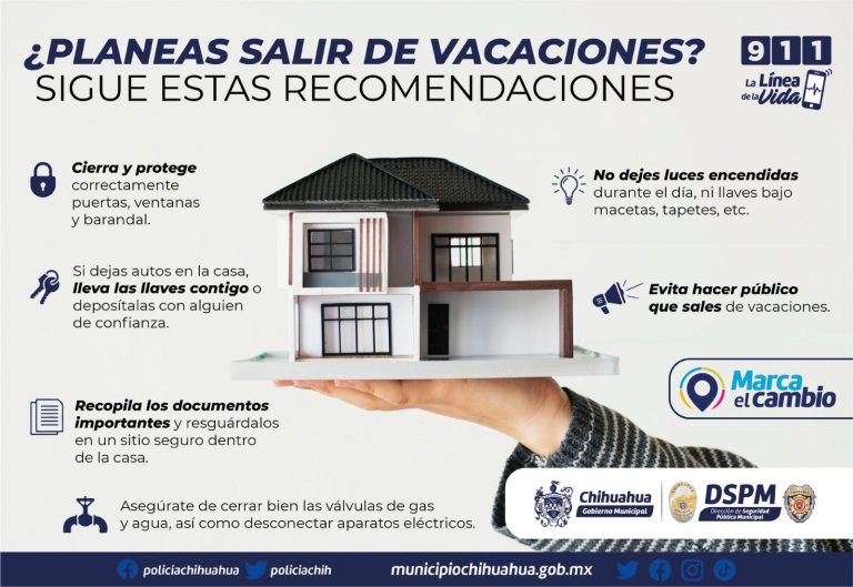 ¿Saldrás de casa estas vacaciones? Comparte DSPM cómo prevenir incidentes al dejar solo tu hogar
