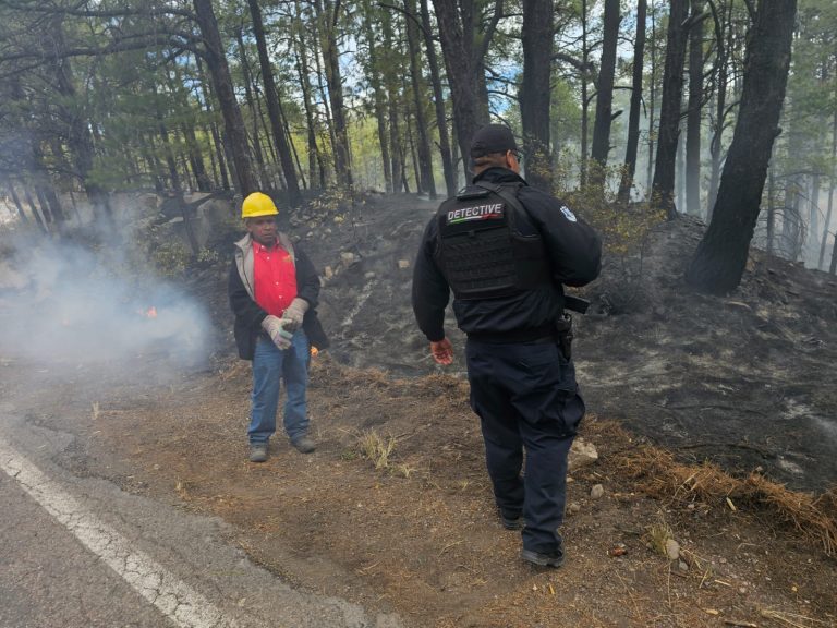 Apoya SSPE en control de incendios en Bocoyna
