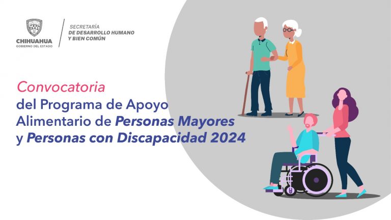 Abre convocatoria de apoyos en especie para personas mayores o con discapacidad
