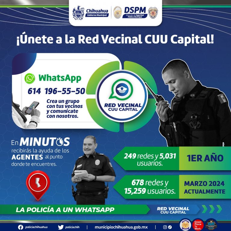 Tienden red vecinal para mejorar seguridad en las colonias de la Capital