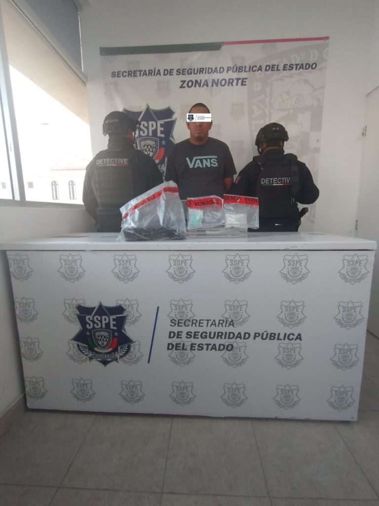 Detiene SSPE a sujeto con presunto fentanilo en Ciudad Juárez