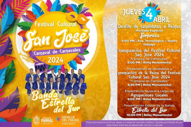 La fiesta llega a Parral este jueves con el Festival Cultural San José 2024