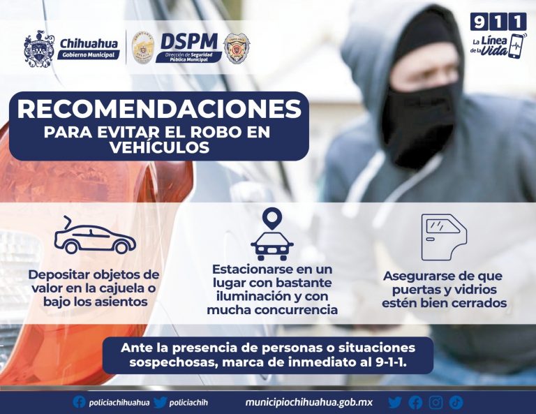 Emiten recomendaciones para frenar robos en interior de vehículos