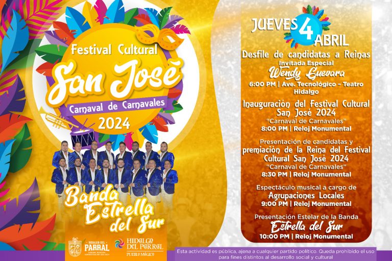 Este jueves será una jornada de ritmo, baile y música en el Festival Cultural San José en Parral