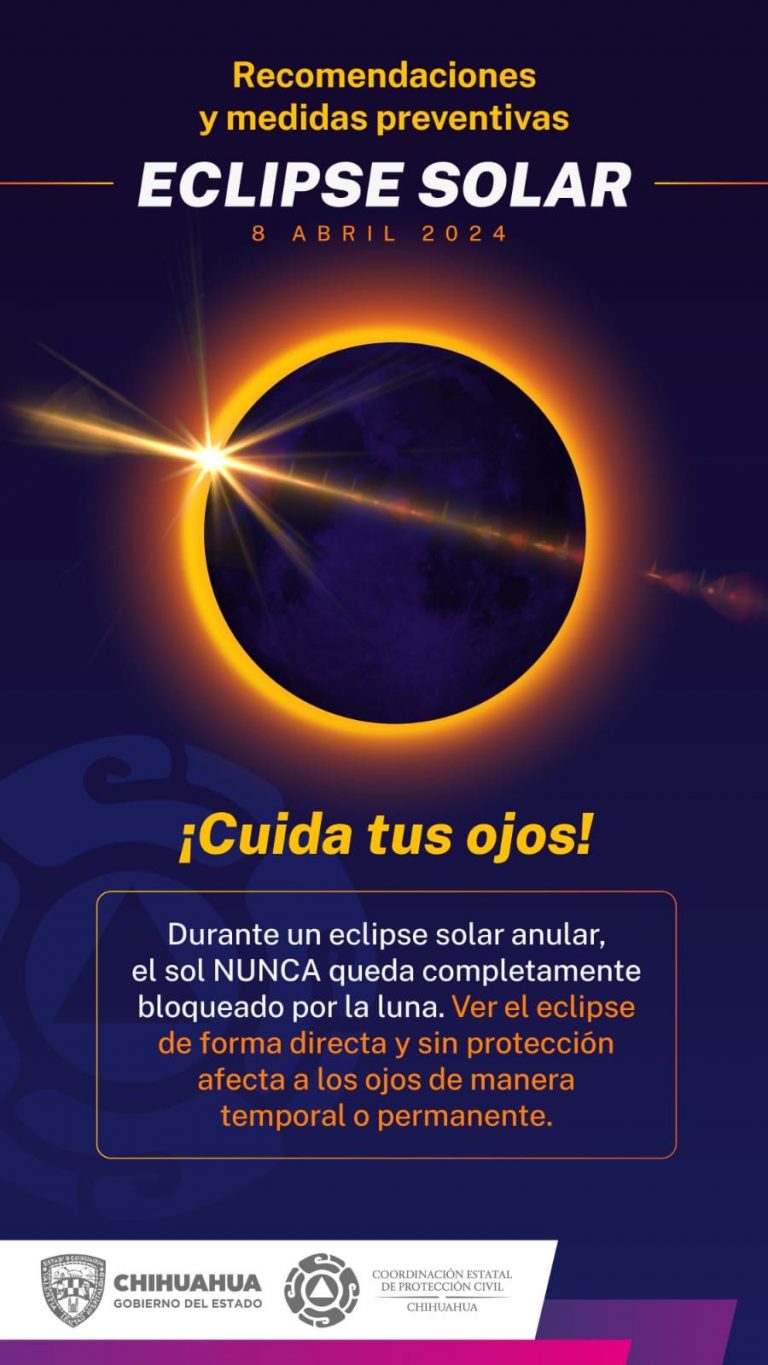 Advierten por riesgos de observar de forma directa el eclipse solar el próximo lunes