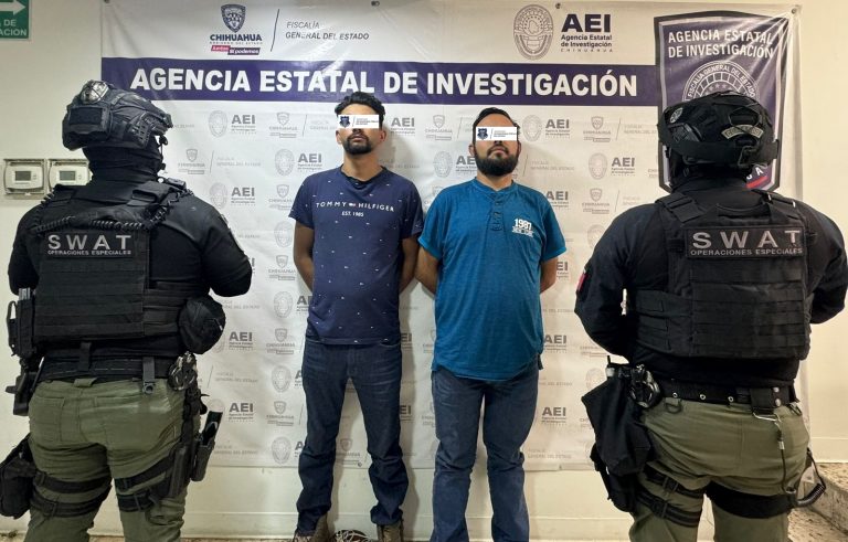 Detienen a sujetos con arma de fuego y presunta droga en Chihuahua capital