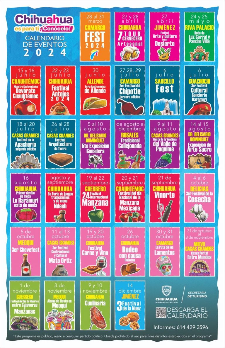 Presentan calendario del programa turístico Chihuahua es Para Ti ¡Conócelo!