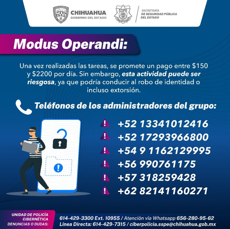 Alerta Policía Cibernética por posible estafa a través de aplicaciones de mensajería
