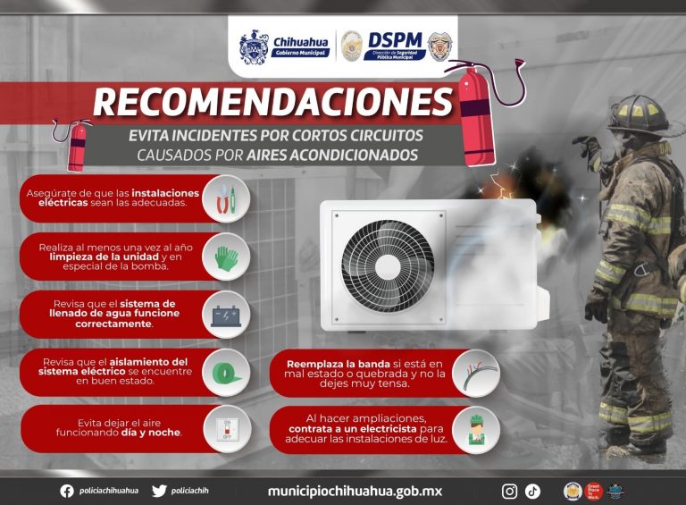 Emiten recomendaciones para prevenir incidentes por el uso de aires acondicionados