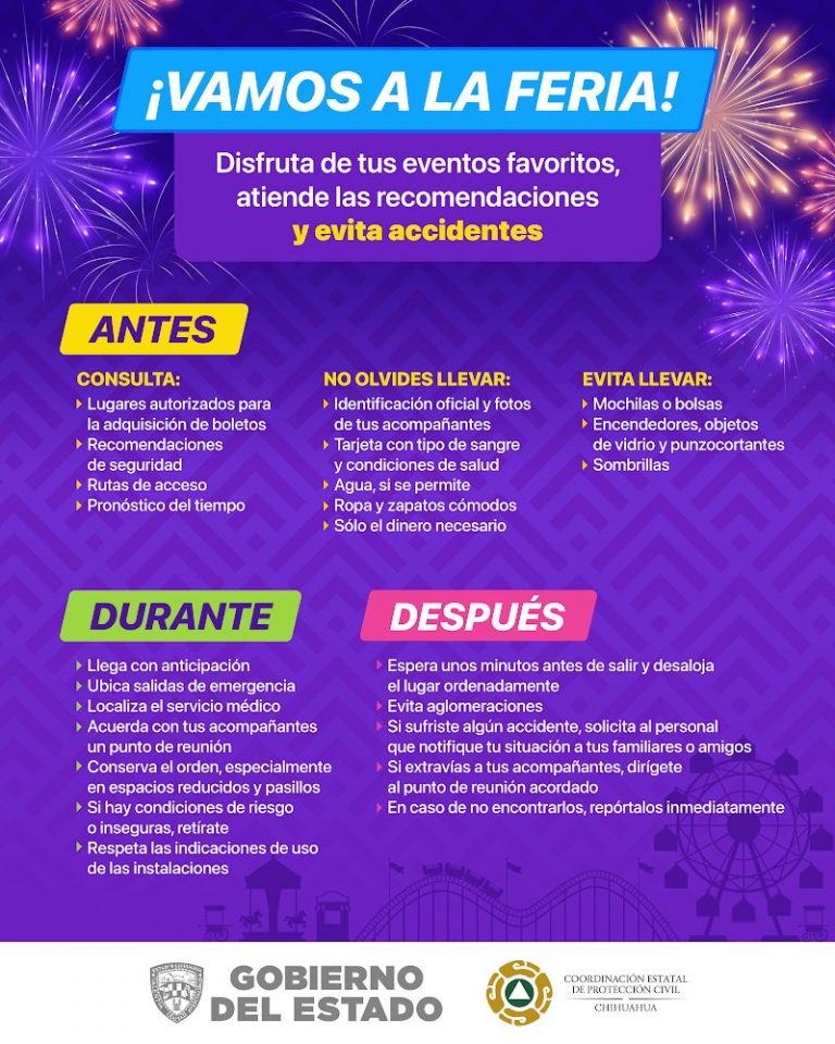 ¡Acude a la Feria de Santa Rita y sigue recomendaciones para tu seguridad!