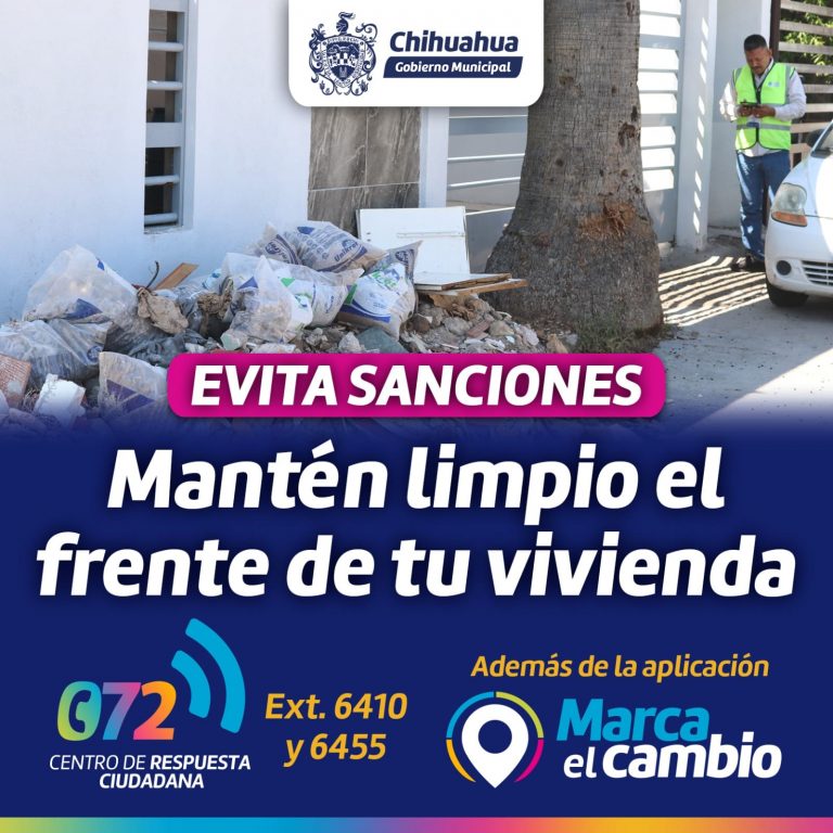 Evita sanciones, mantén el frente de tu vivienda limpio