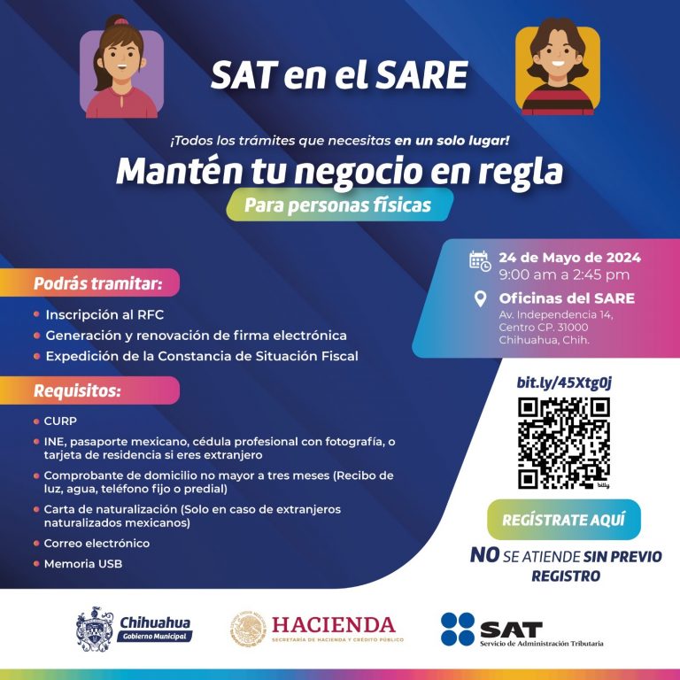 Podrás realizar trámites fiscales y administrativos del SAT en el SARE
