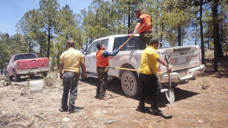 Responde CEPC con traslado de apoyos ante incendio forestal activo en Guachochi