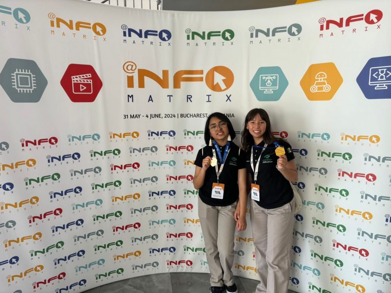 Ganan alumnas del Conalep Juárez lll medalla de oro en concurso internacional Infomatrix en Rumania