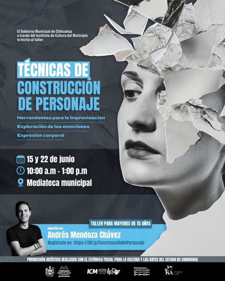 Participa en el taller “Técnicas de Construcción del Personaje»