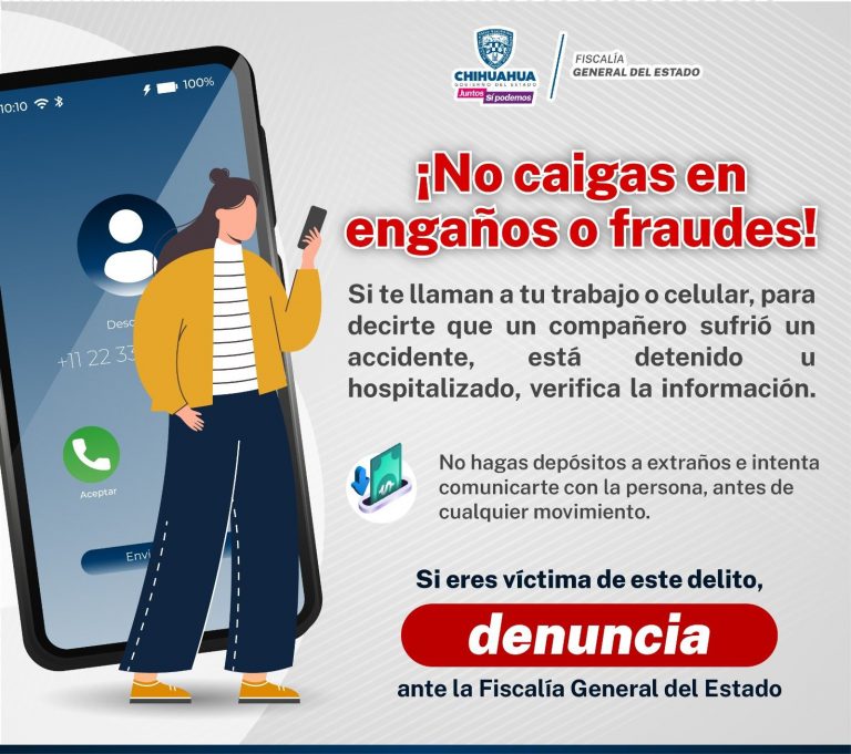 Llama FGE a no caer en engaños o fraudes telefónicos en los que piden dinero para ayudar a un amigo
