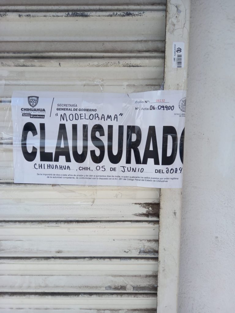Clausura Gobernación Estatal 20 establecimientos durante la última semana