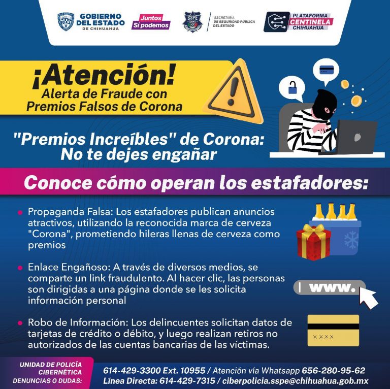 Detecta Policía Cibernética de la SSPE fraude a nombre de empresa cervecera