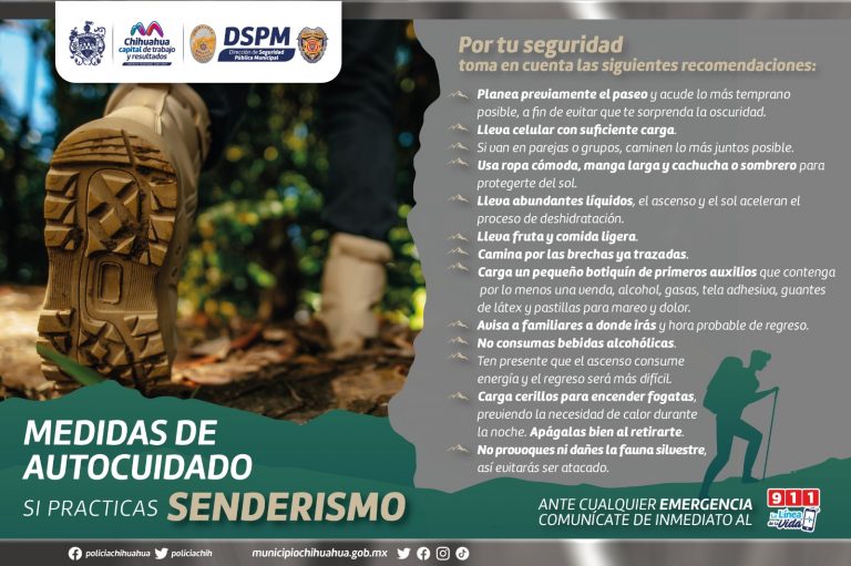 Emite Gobierno Municipal recomendaciones para quienes realizan senderismo