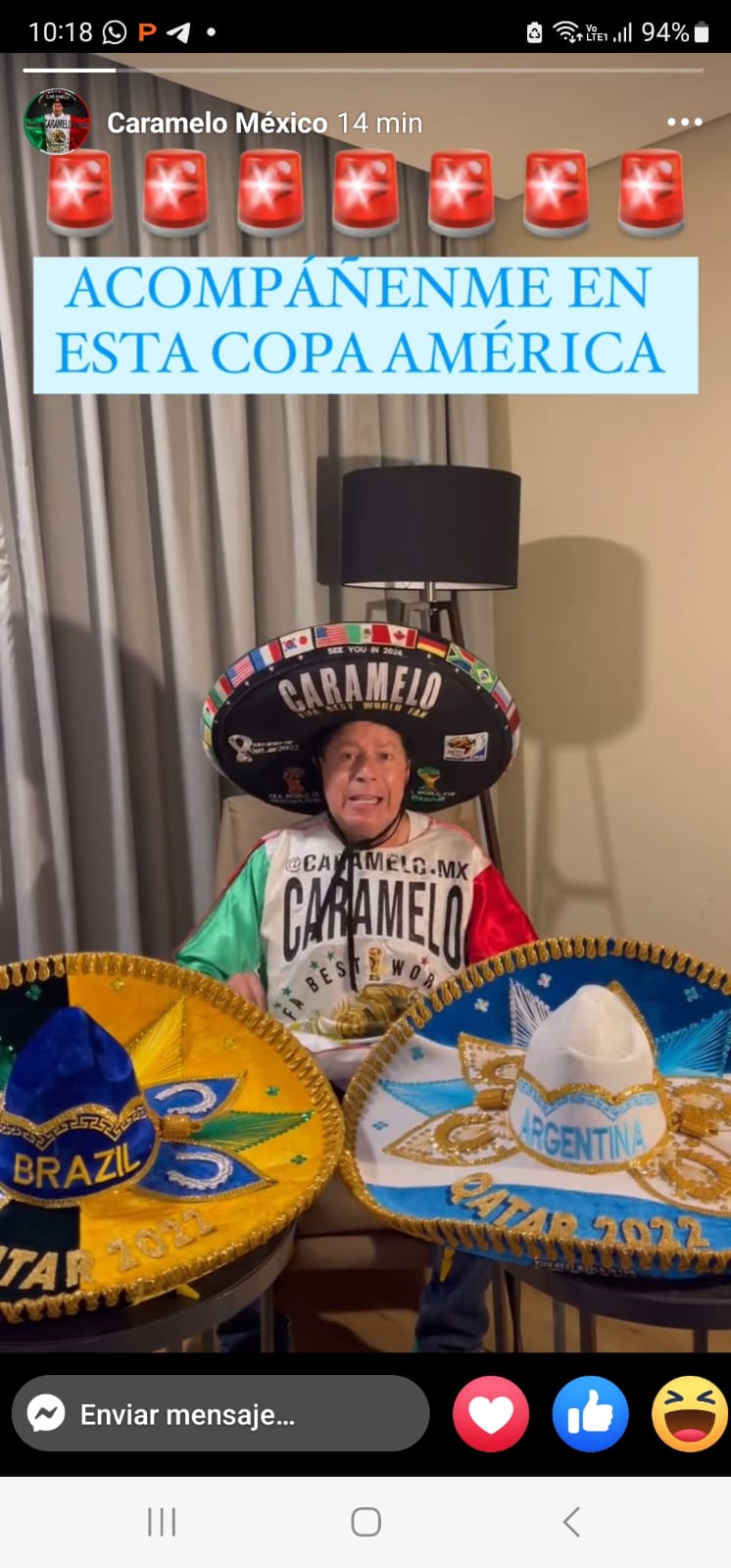 ¿Eres creador de contenidos de fútbol? contacta al Caramelo para que te vayas a Copa América