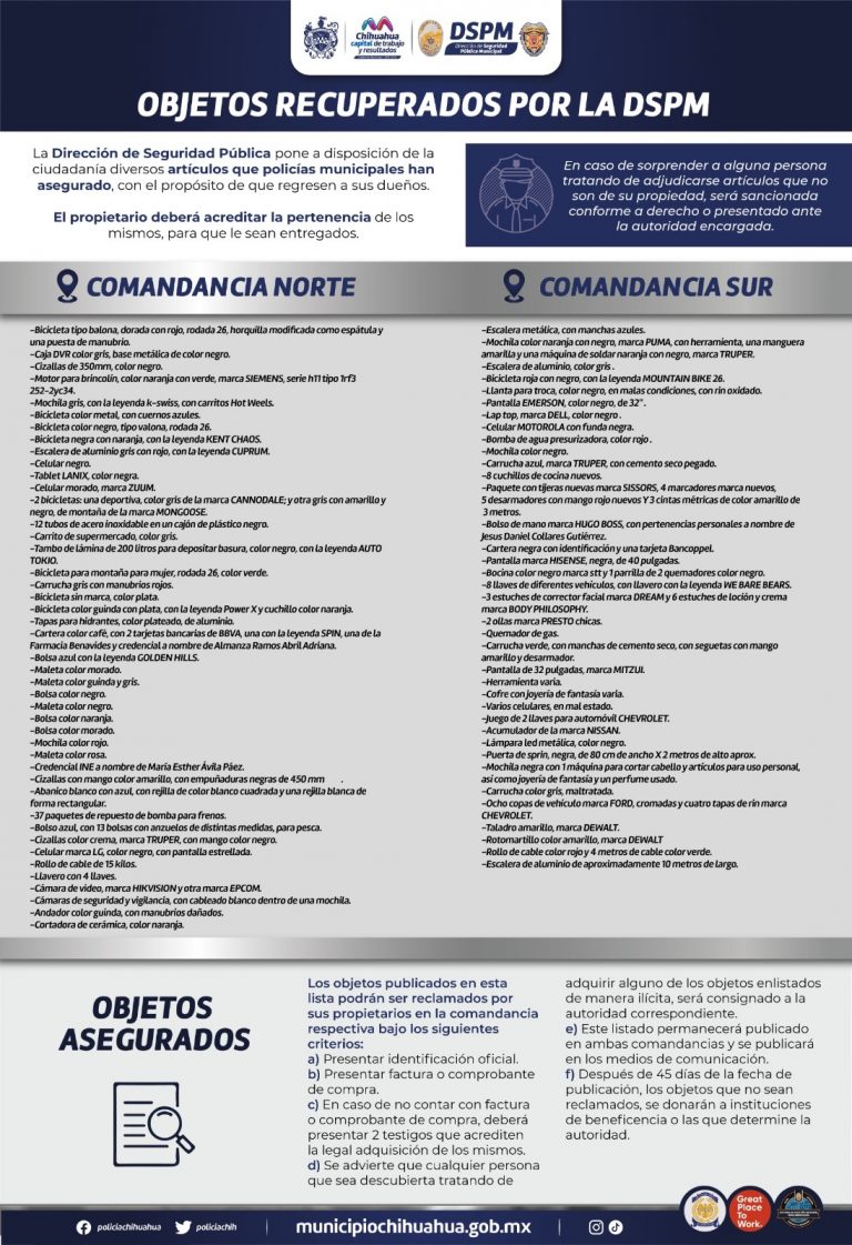 ¿Te robaron? Busca aquí tus objetos perdidos