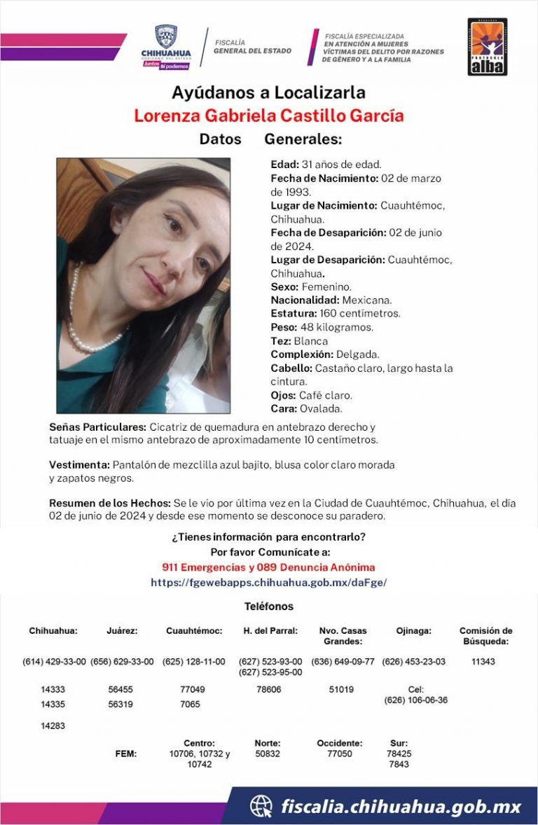 Realizan operativo de rastreo en La Junta Guerrero para localizar a mujer desaparecida