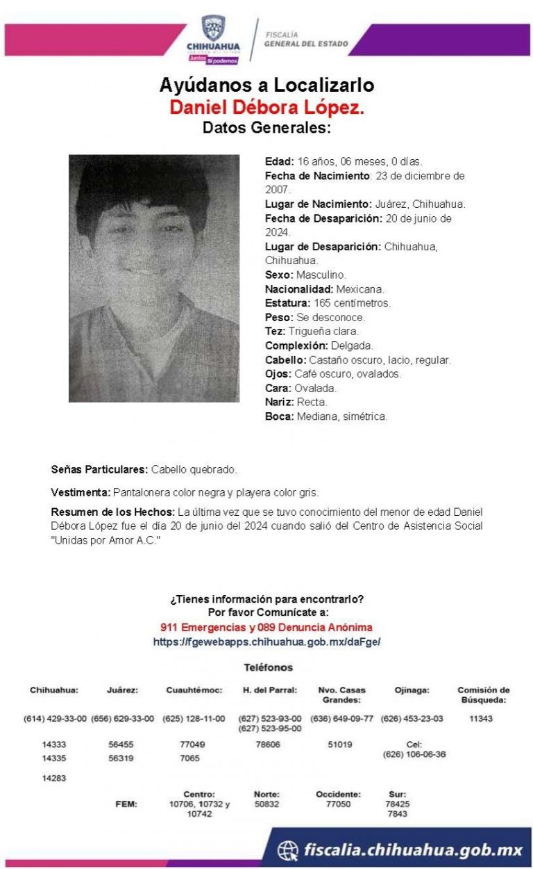 Catea FEM domicilio en la ciudad de Cuauhtémoc en busca de Lorenza Gabriela Castillo García