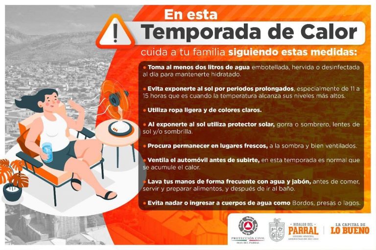 Emite Parral recomendaciones para aplicar en este cálido verano