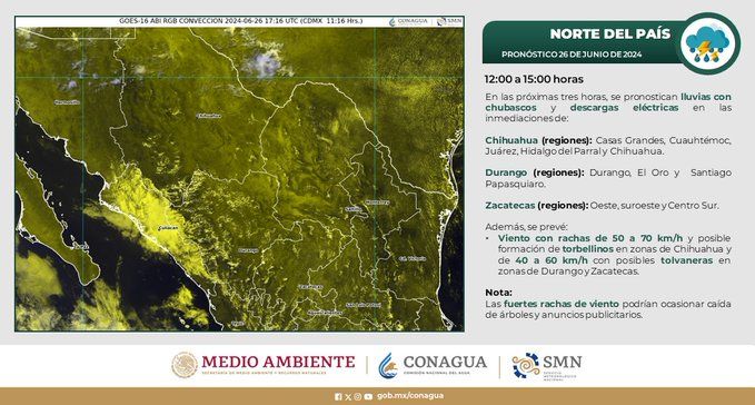Mantiene Protección Civil alerta preventiva por lluvias en el estado