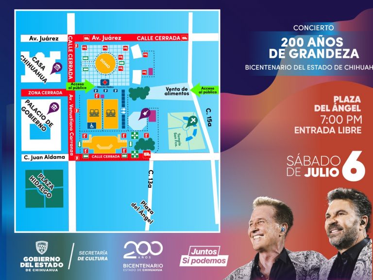 Llama Secretaría de Cultura a tomar rutas alternas por concierto 200 Años de Grandeza Chihuahuense