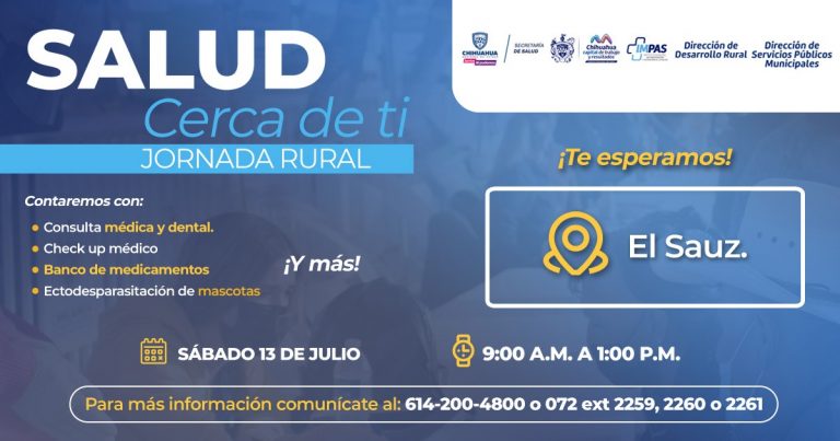 Llevan salud a localidad de El Sauz