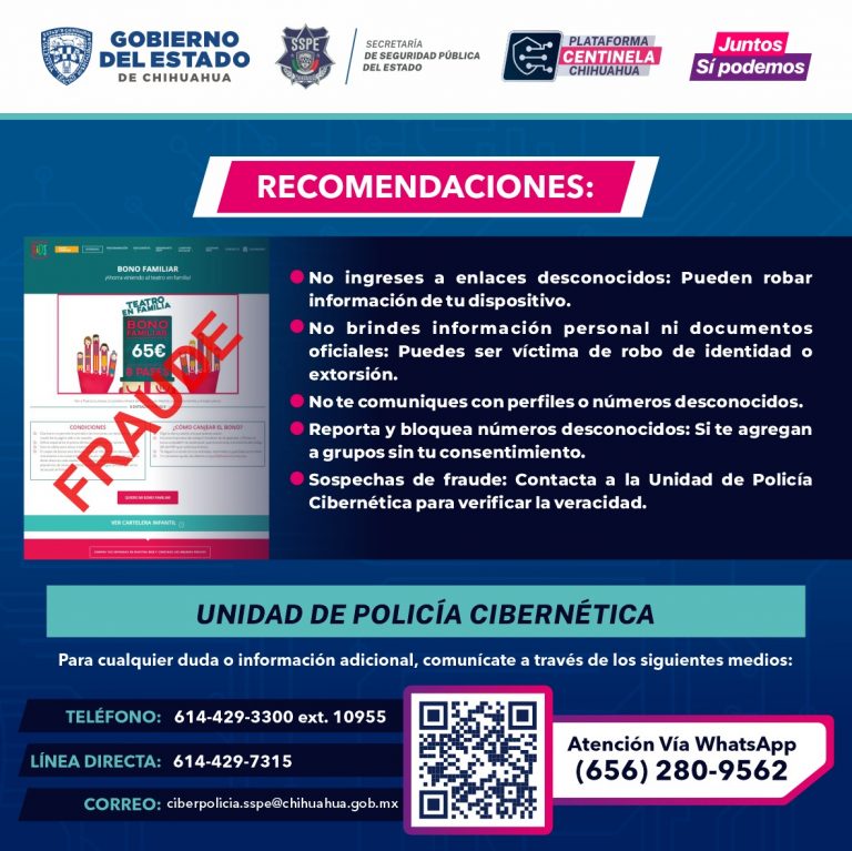 Alerta SSPE por una nueva modalidad de estafa con bono de apoyo económico