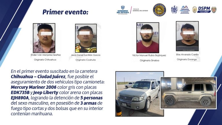 Caen 8 integrantes de célula delictiva