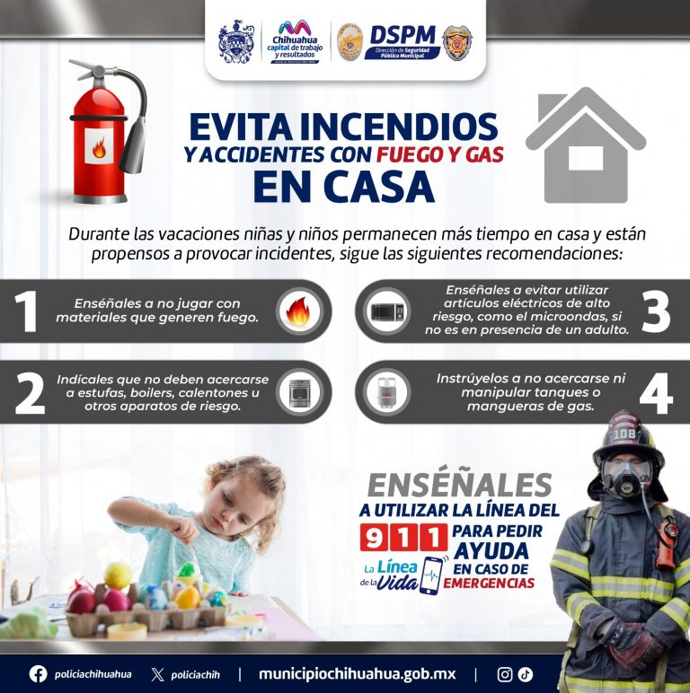 ¿Tienes niños en casa? Bomberos exhortan a enseñarlos a prevenir incendios o explosiones