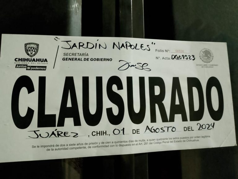 Clausura Gobernación Estatal 19 establecimientos en la última semana